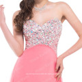 Grace Karin trägerlosen bodenlangen billig lange Puffy Perlen rosa prom Kleid CL3107-3